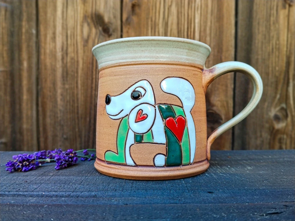 HRNEK  0,5 litru ROVNÝ pes zelený