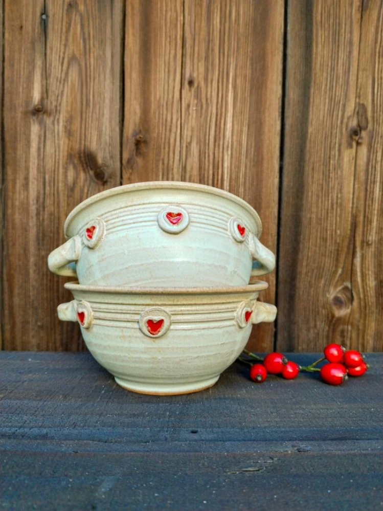 MISKA béžová s oušky 400ml ❤️