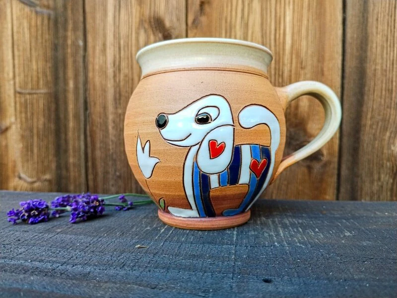 HRNEK  0,5 litru BACULATÝ pes modrý