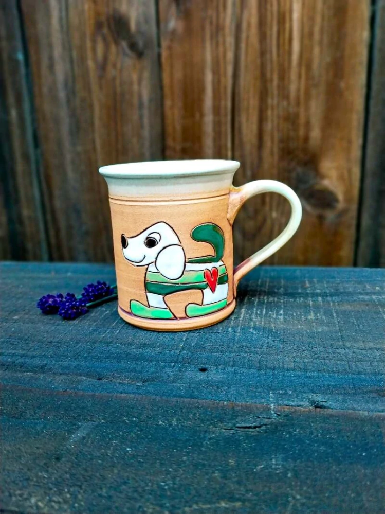 HRNEK 0,2 litru ROVNÝ pes zelený