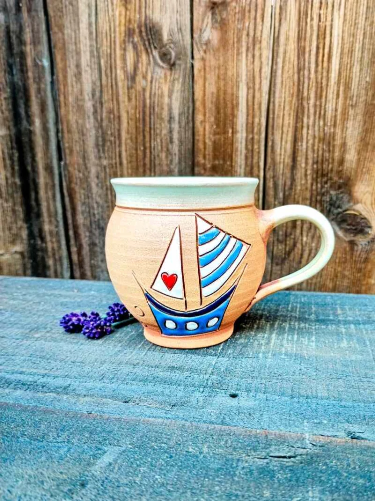 HRNEK 0,25 litru BACULATÝ loď modrá