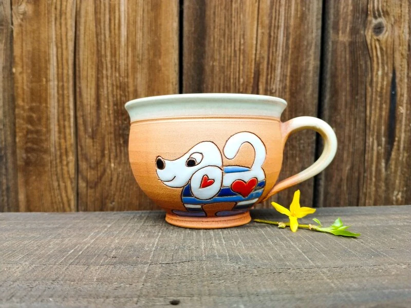 HRNEK ČAJOVÝ 0,5L pes modrý