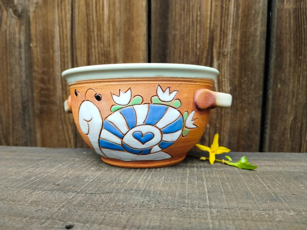 MISKA s oušky šnek modrý