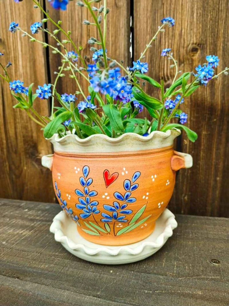 KVĚTINÁČ s podmiskou LEVANDULE