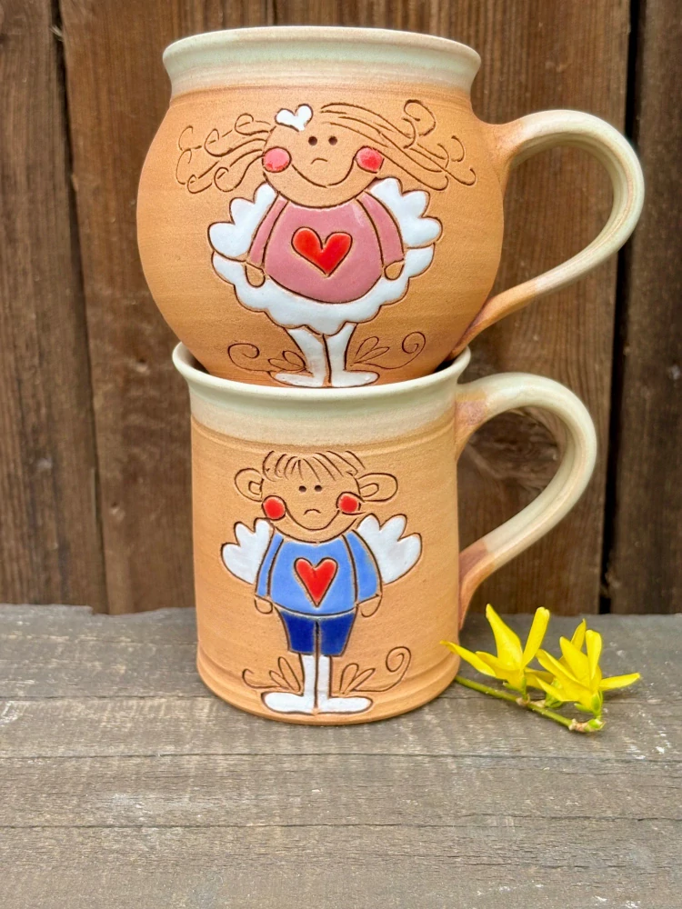 HRNEK 0,2 litru ROVNÝ andílek modrý KLUK