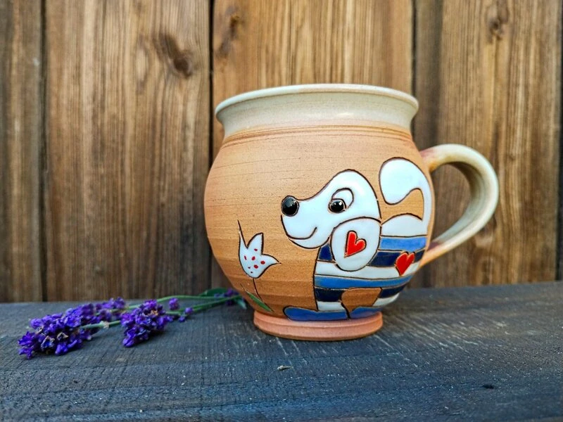 HRNEK  0,5 litru BACULATÝ pes modrý