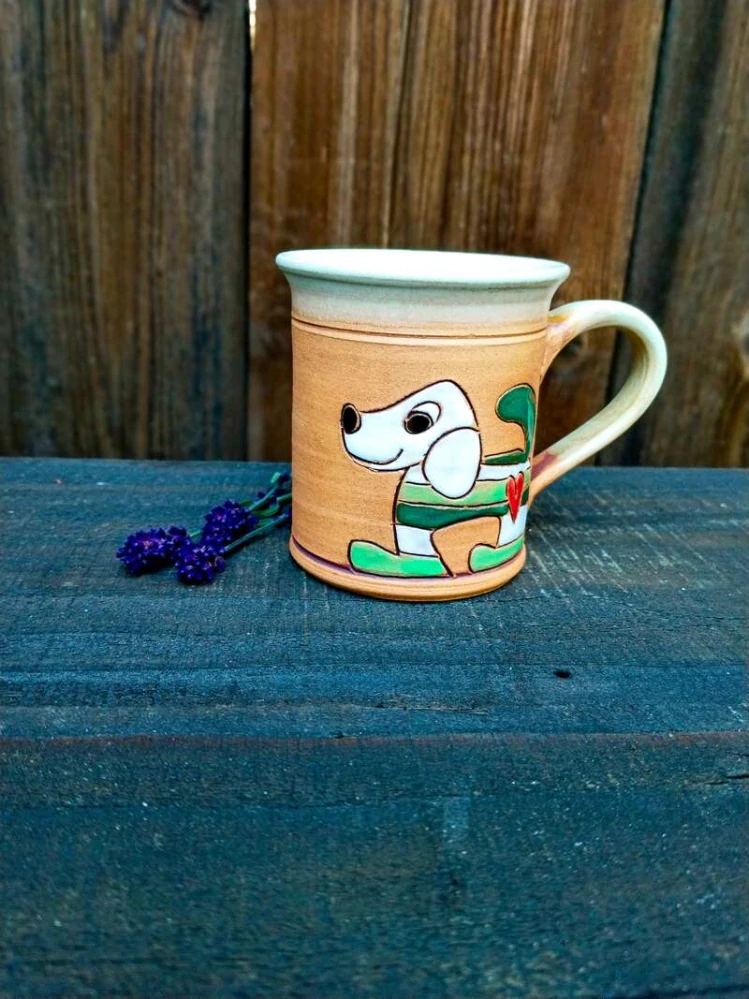 HRNEK 0,2 litru ROVNÝ pes zelený