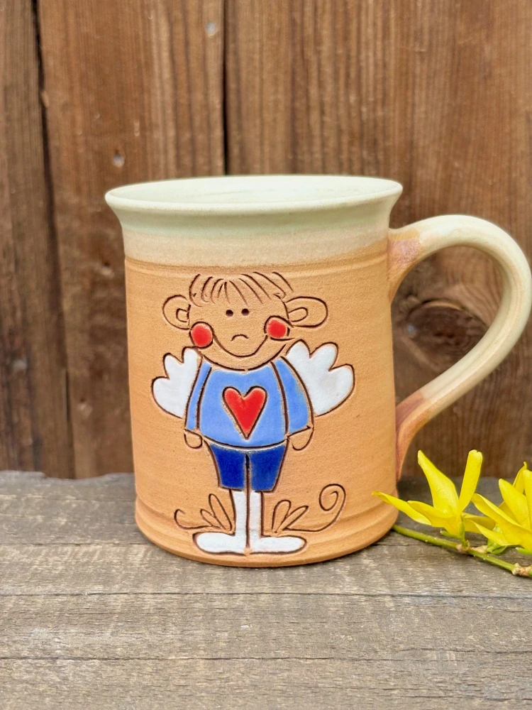 HRNEK 0,2 litru ROVNÝ andílek modrý KLUK