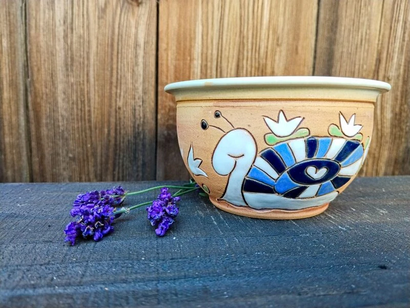 MISKA  bez oušek šnek modrý