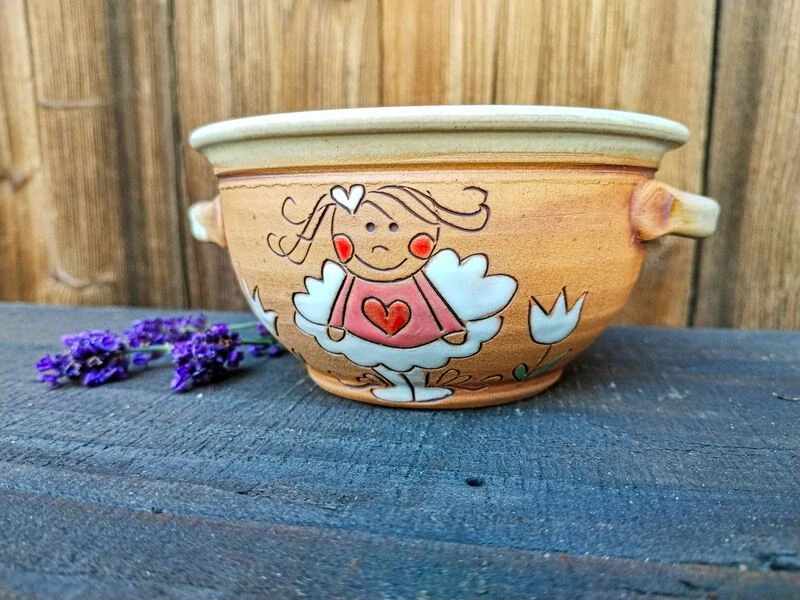 MISKA s oušky andílek růžový