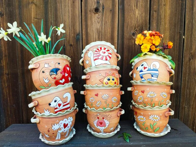 KVĚTINÁČ s podmiskou PES MODRÝ