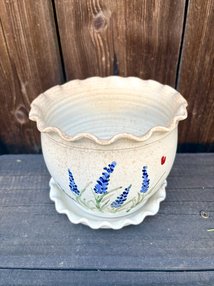 KVĚTINÁČ s podmiskou LEVANDULE II