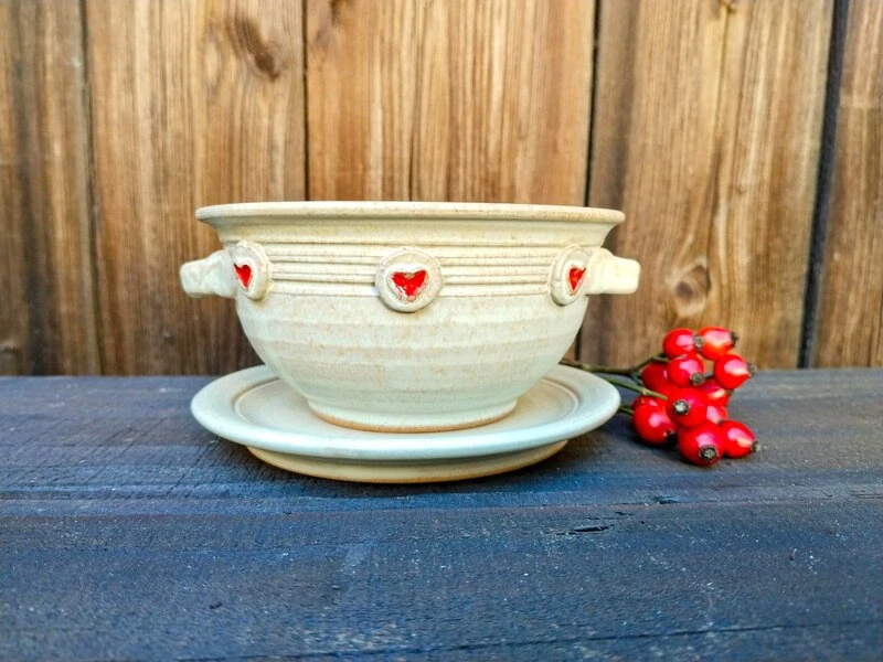 MISKA béžová s oušky 400ml ❤️