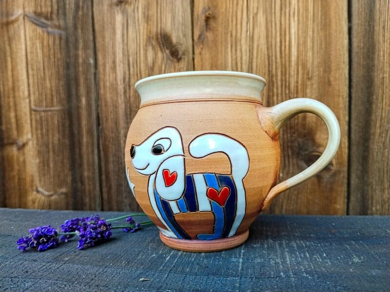 HRNEK  0,5 litru BACULATÝ pes modrý