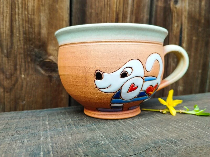 HRNEK ČAJOVÝ 0,5L pes modrý