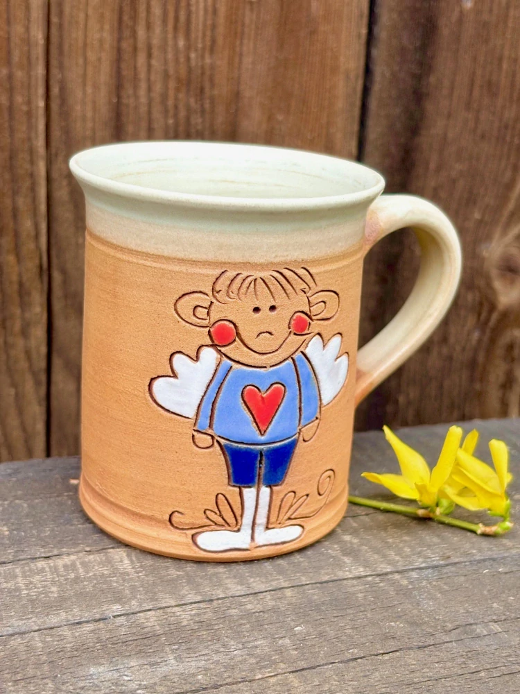 HRNEK 0,2 litru ROVNÝ andílek modrý KLUK