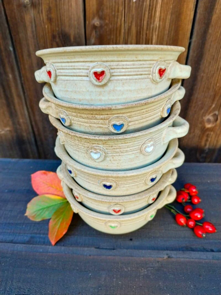 MISKA béžová s oušky 400ml ❤️