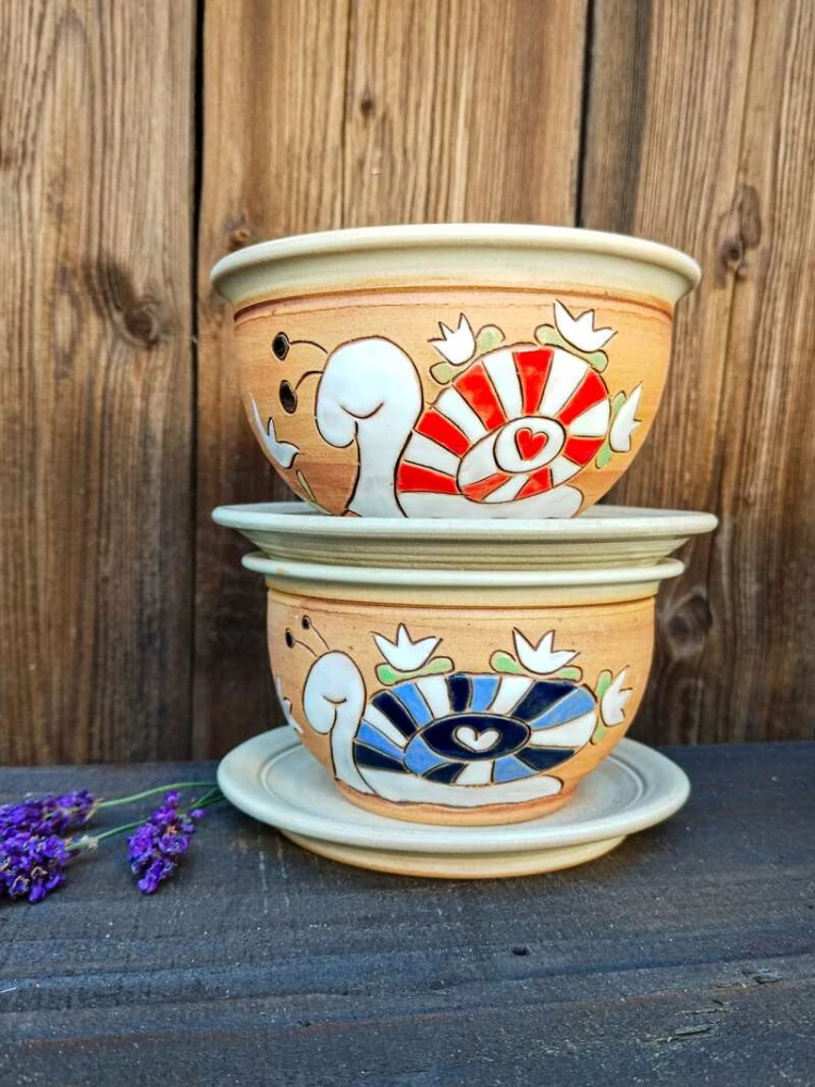 MISKA  bez oušek šnek modrý