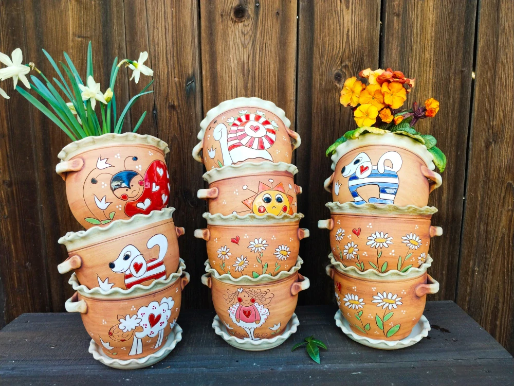 KVĚTINÁČ s podmiskou KOČKA MODRÁ