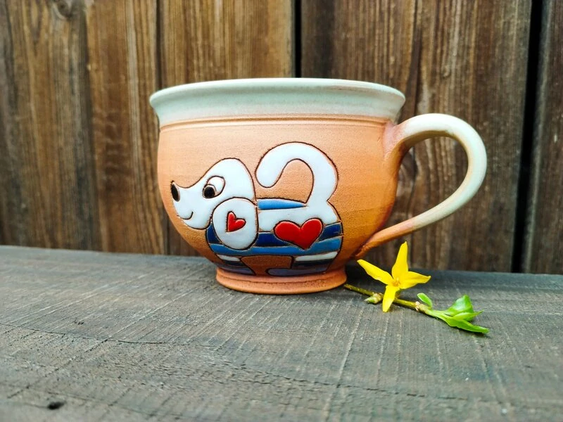 HRNEK ČAJOVÝ 0,5L pes modrý