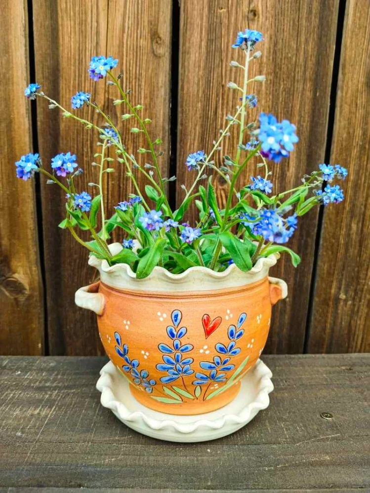 KVĚTINÁČ s podmiskou LEVANDULE