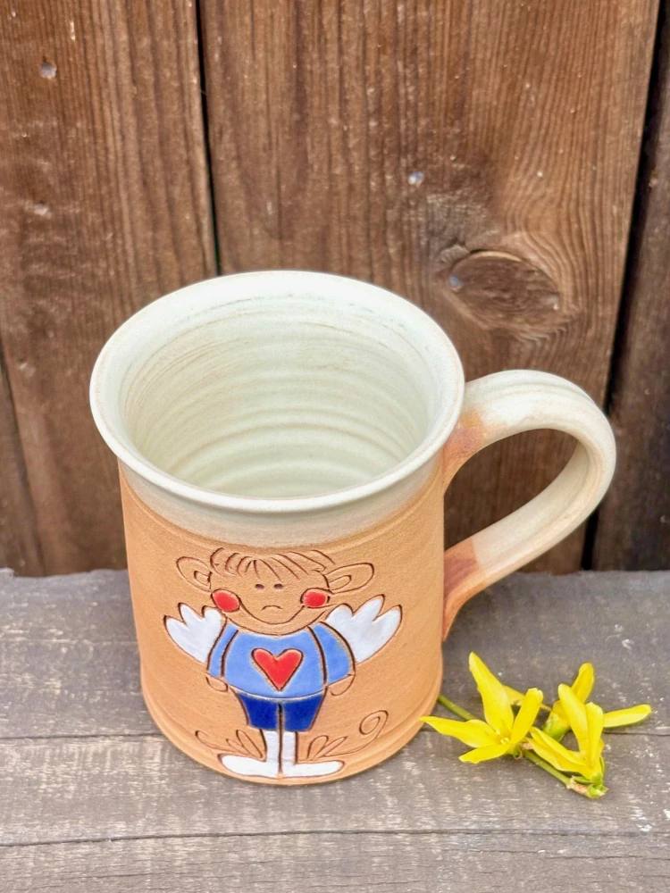 HRNEK 0,2 litru ROVNÝ andílek modrý KLUK