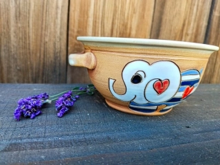 MISKA s oušky slon modrý