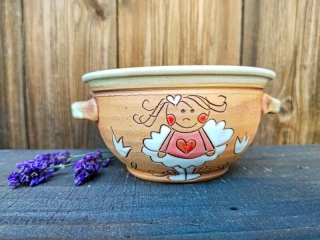 MISKA s oušky andílek růžový