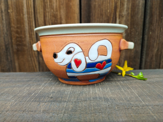 MISKA s oušky pes modrý