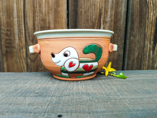 MISKA s oušky pes zelený