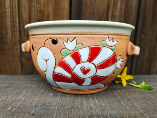 MISKA s oušky šnek červený