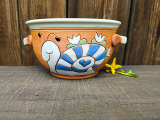 MISKA s oušky šnek modrý