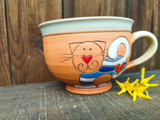 HRNEK ČAJOVÝ 0,5L kočka modrá