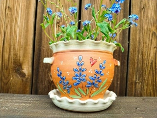 KVĚTINÁČ s podmiskou LEVANDULE