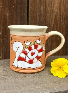 HRNEK 0,2 litru ROVNÝ šnek červený