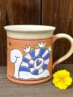 HRNEK  0,5 litru ROVNÝ šnek modrý