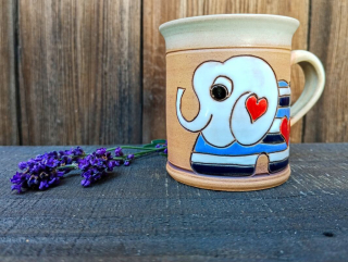 HRNEK 0,2 litru ROVNÝ slon modrý