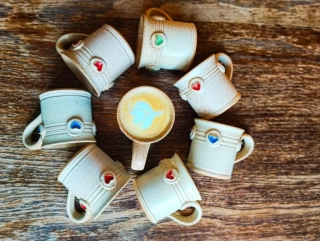 Hrnek rovný ESPRESSO❤️🩵💙💚