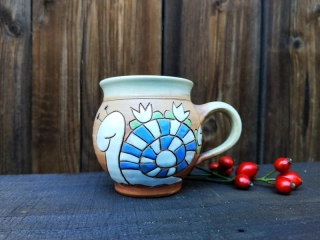 HRNEK 0,25 litru BACULATÝ šnek modrý