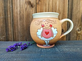 HRNEK  0,5 litru BACULATÝ andílek růžový