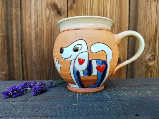 HRNEK  0,5 litru BACULATÝ pes modrý