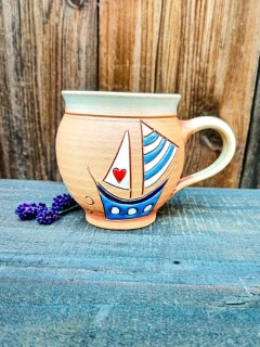 HRNEK 0,25 litru BACULATÝ loď modrá